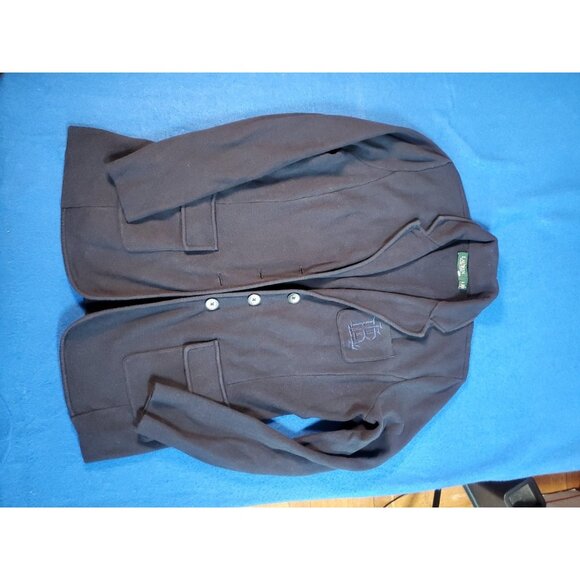 Polo Ralph Lauren Blue RRL Blazer Jacket Knitted Women's Size Large - Picture 15 of 16
